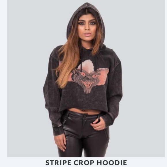 Drop Dead Gremlins Cropped Hoodie - Picture 5 of 5